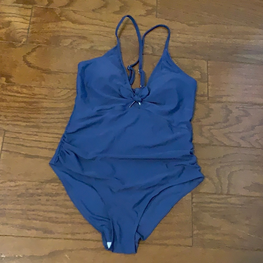 Shein blue one piece bathing suit